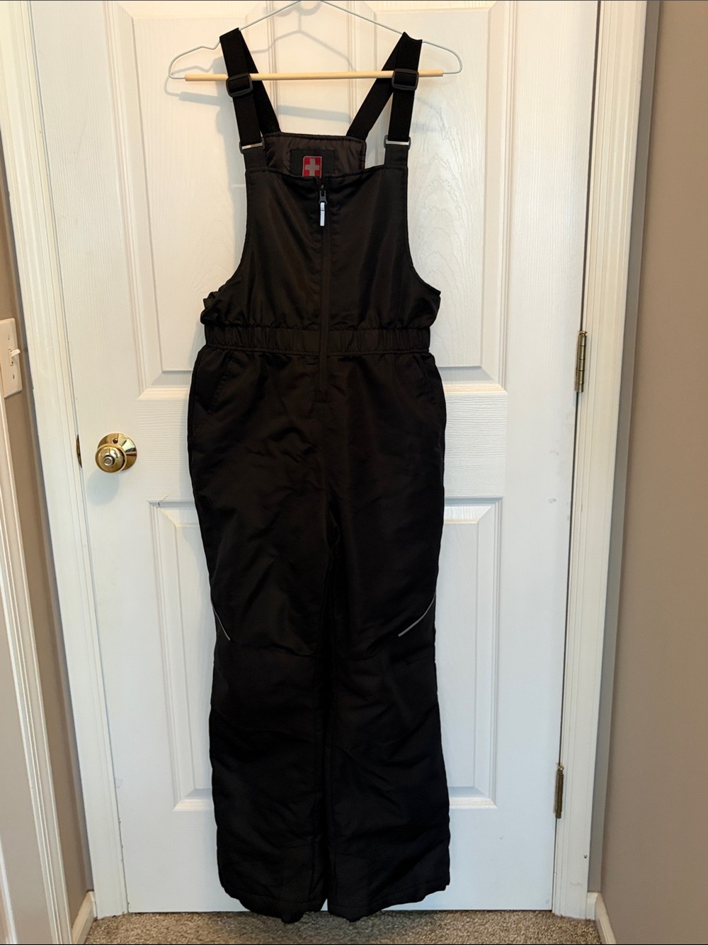 Swiss Tech Boys Black Insulated Bib Snow Pants